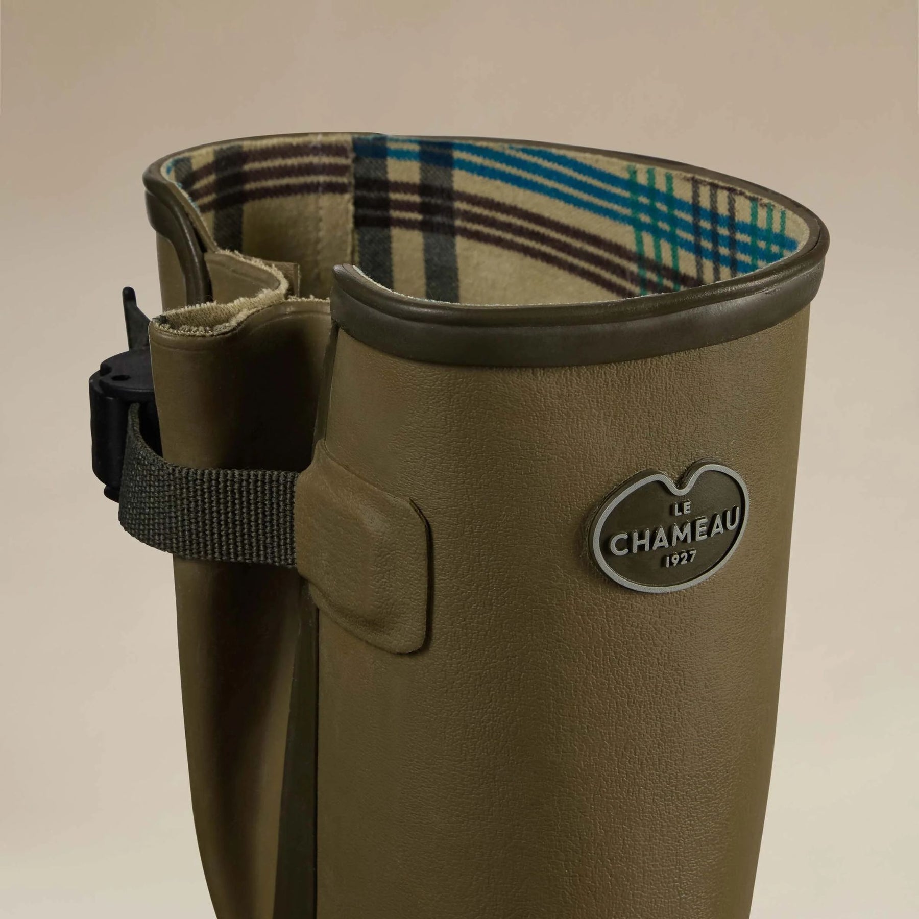 Le Chameau Men's Vierzon Jersey Lined Wellington Boot in Vert Vierzon (Iconic Green)