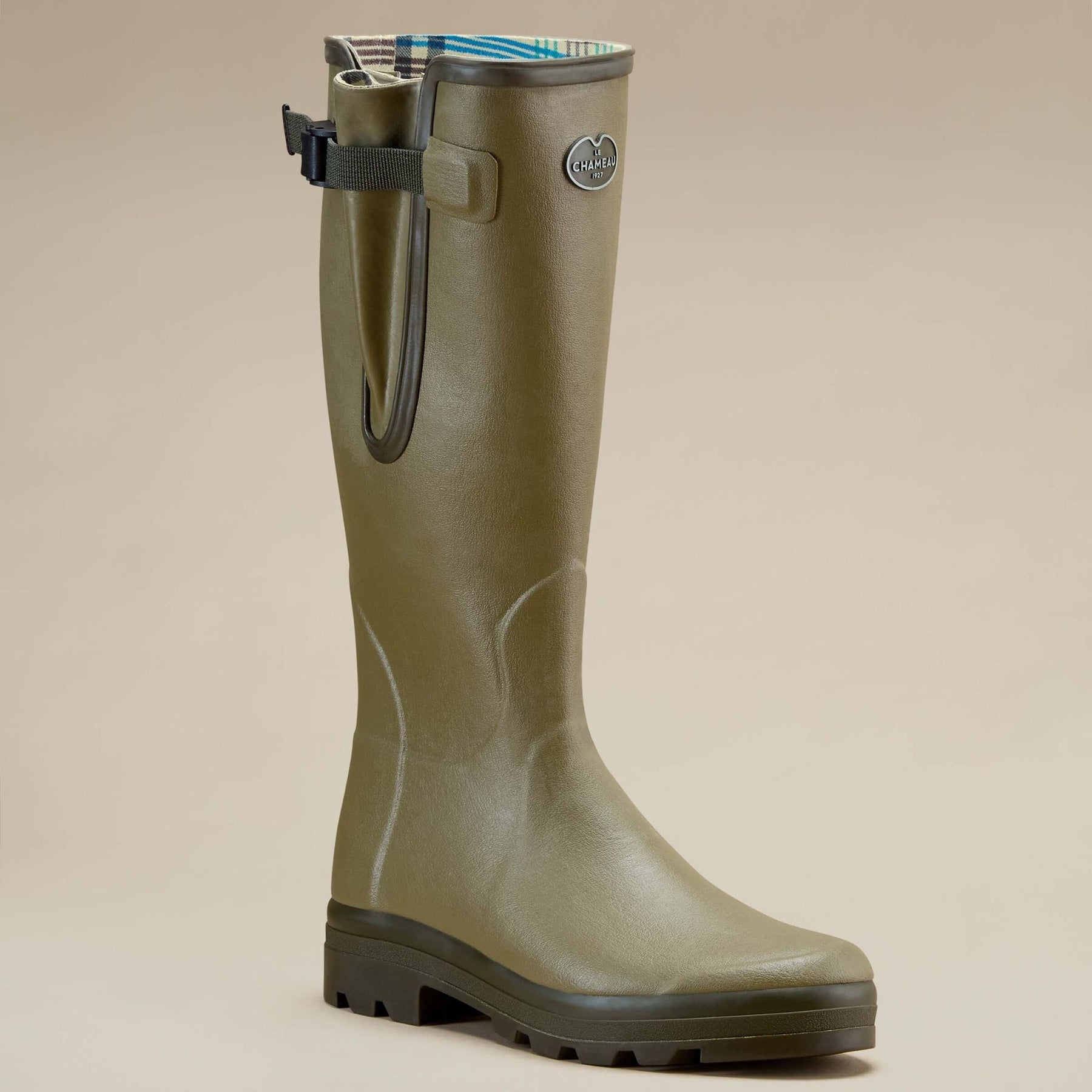 Le Chameau Men's Vierzon Jersey Lined Wellington Boot in Vert Vierzon (Iconic Green)