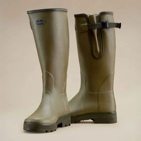Le Chameau Men's Vierzon Jersey Lined Wellington Boot in Vert Vierzon (Iconic Green)
