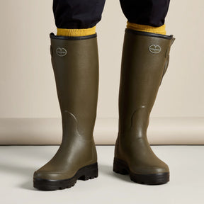 Le Chameau Men's Vierzonord Neoprene Lined Wellington Boot in Chameau Green