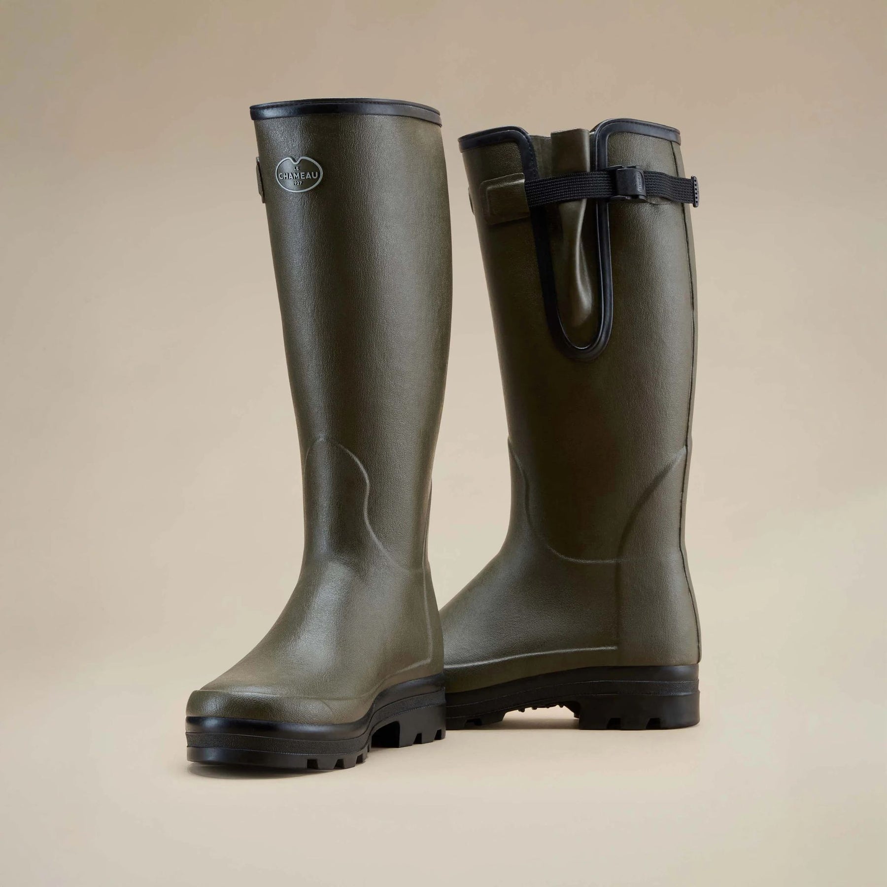 Le Chameau Men's Vierzonord Neoprene Lined Wellington Boot in Chameau Green