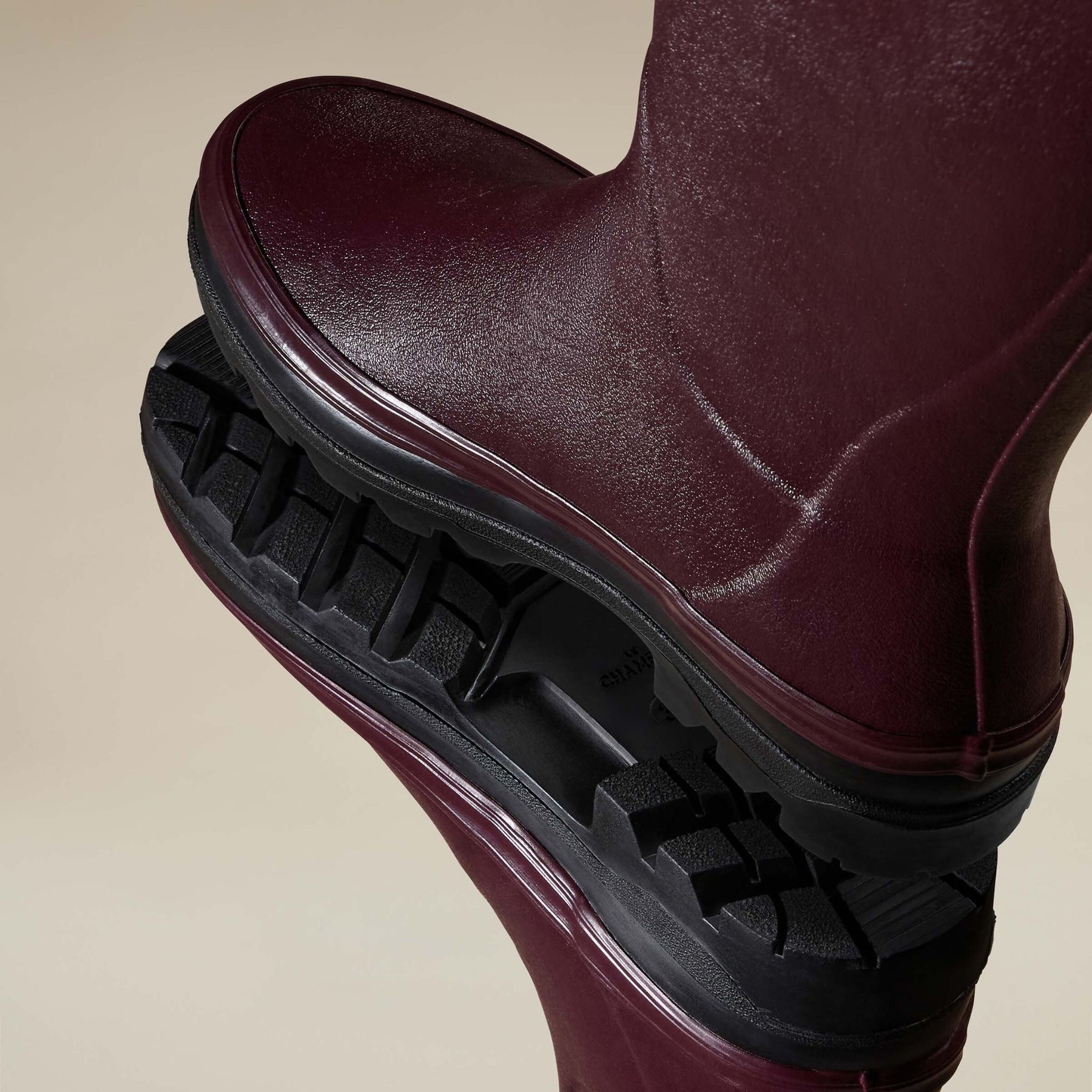 Le Chameau Women's Giverny Jersey Lined Wellington Boot in Cherry