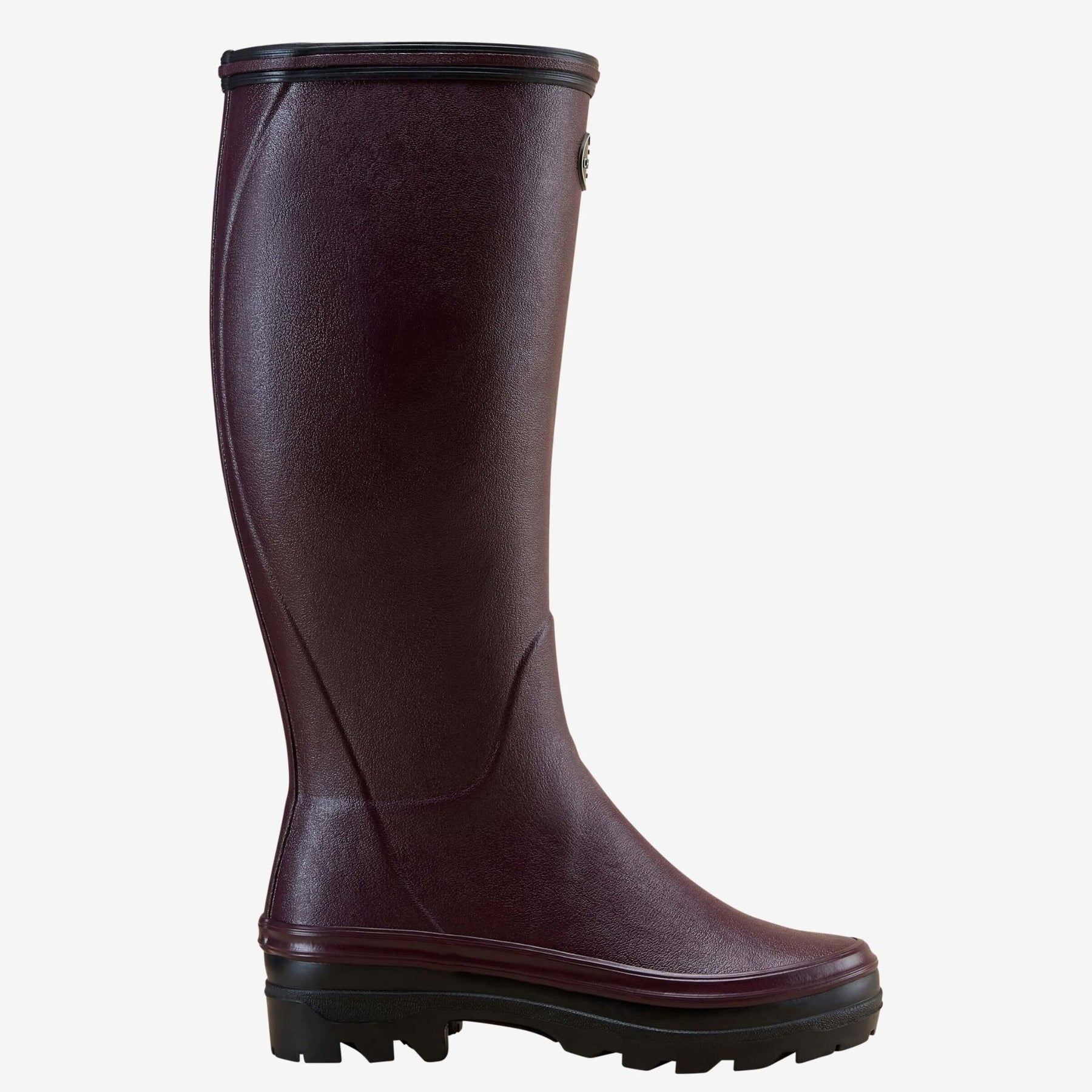 Le Chameau Women's Giverny Jersey Lined Wellington Boot in Cherry
