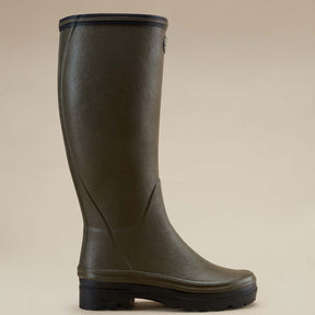 Le Chameau Women's Giverny Jersey Lined Wellington Boot in Vert Chameau (Chameau Green)