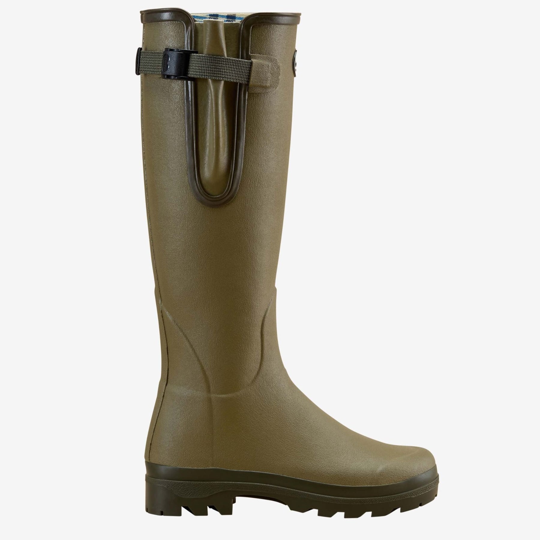 Le Chameau Women's Vierzon Jersey Lined Wellington Boots in Vert Vierzon (Iconic Green)