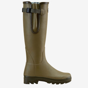 Le Chameau Women's Vierzon Jersey Lined Wellington Boots in Vert Vierzon (Iconic Green)