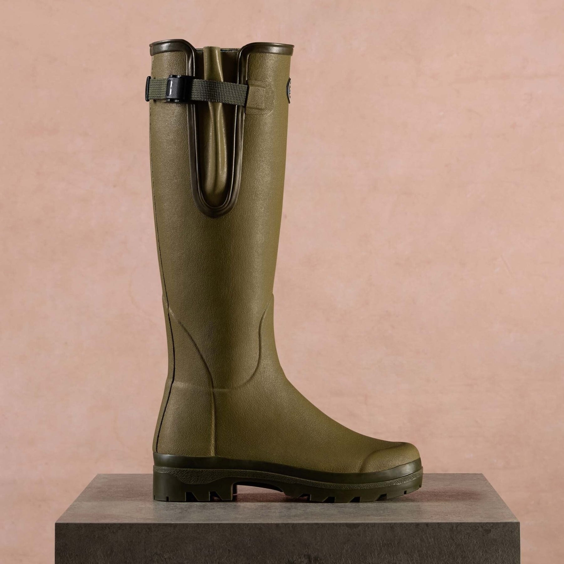 Le Chameau Women's Vierzon Jersey Lined Wellington Boots in Vert Vierzon (Iconic Green)