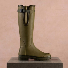 Le Chameau Women's Vierzon Jersey Lined Wellington Boots in Vert Vierzon (Iconic Green)