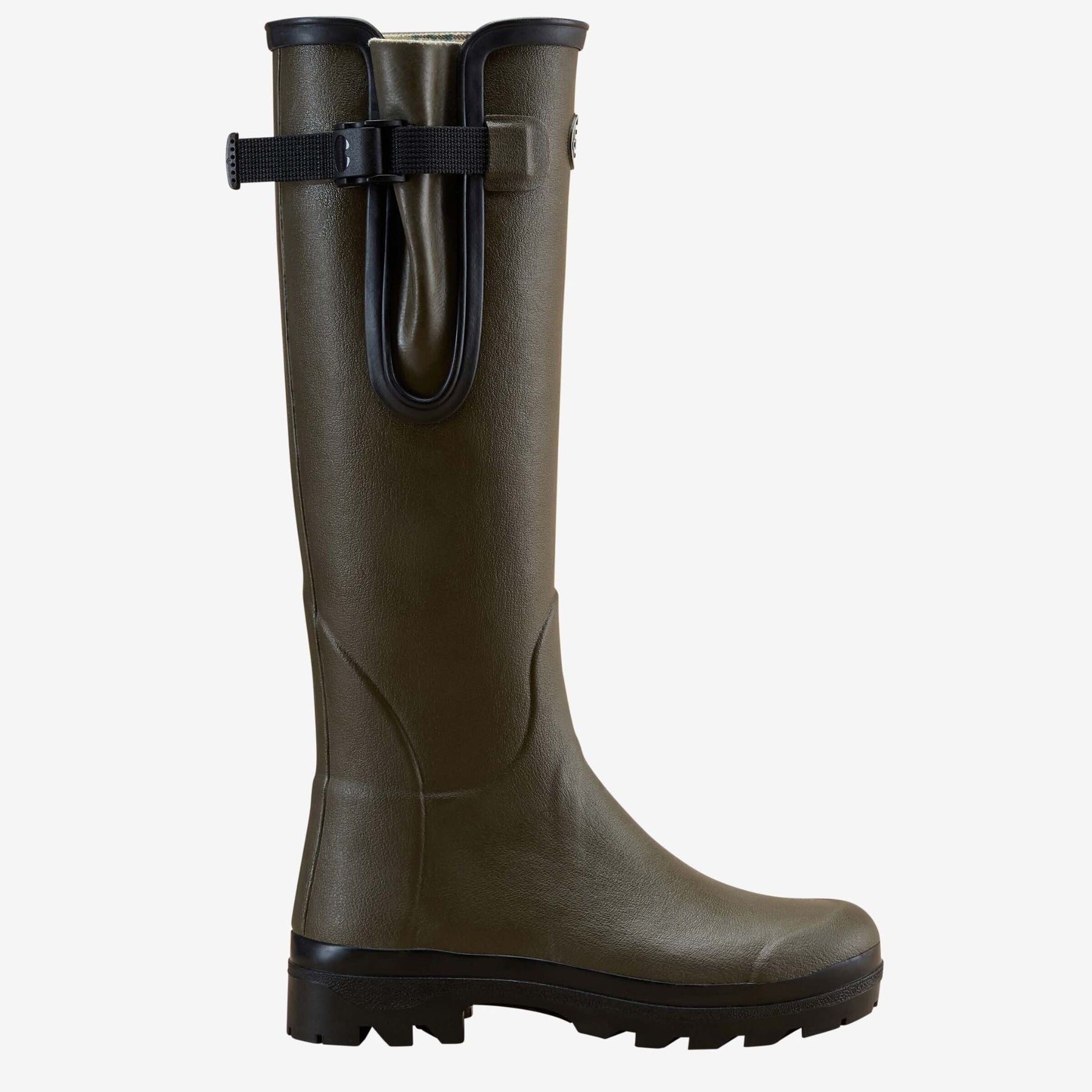 Le Chameau Women's Vierzon Jersey Lined Wellington Boots in Vert Chameau (Chameau Green)