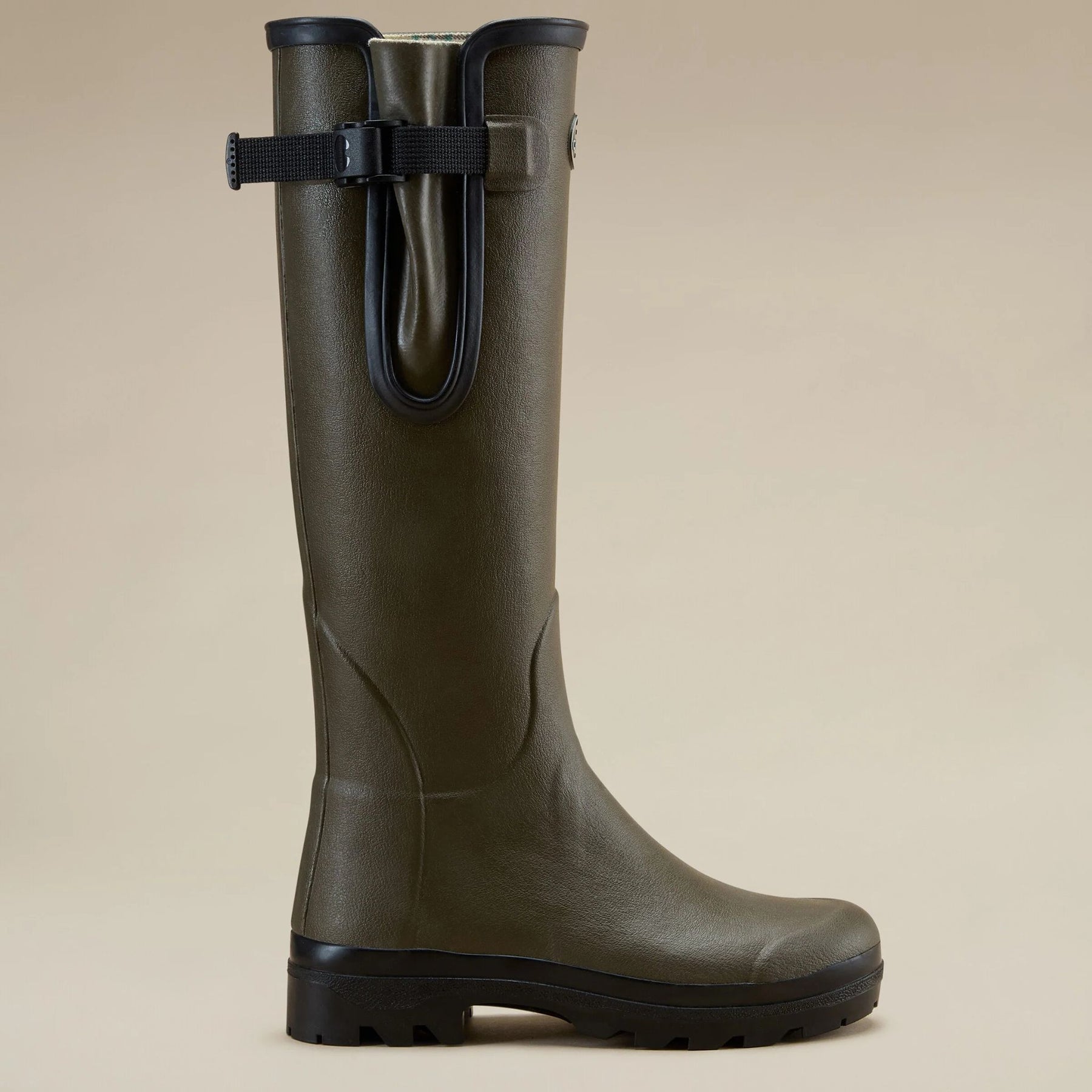 Le Chameau Women's Vierzon Jersey Lined Wellington Boots in Vert Chameau (Chameau Green)