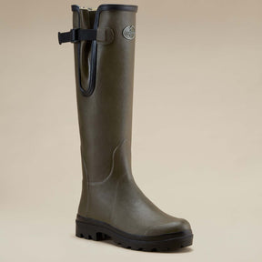 Le Chameau Women's Vierzon Jersey Lined Wellington Boots in Vert Chameau (Chameau Green)