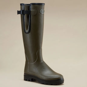 Le Chameau Women's Vierzonord Neoprene Lined Wellington Boot in Chameau Green