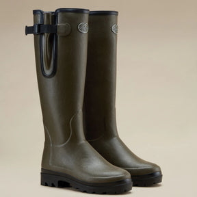 Le Chameau Women's Vierzonord Neoprene Lined Wellington Boot in Chameau Green