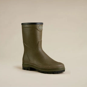 Le Chameau Men's Country Cross Neoprene Lined Bottillon Wellington Boots in Vert Chameau