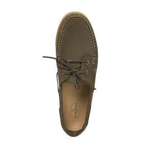 Le Chameau Men's Galion Nubuck Homme Deck Shoes in Vert Chameau