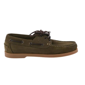 Le Chameau Men's Galion Nubuck Homme Deck Shoes in Vert Chameau