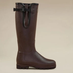 Le Chameau Women's Vierzonord Neoprene Lined Wellington Boot in Marron Fonce