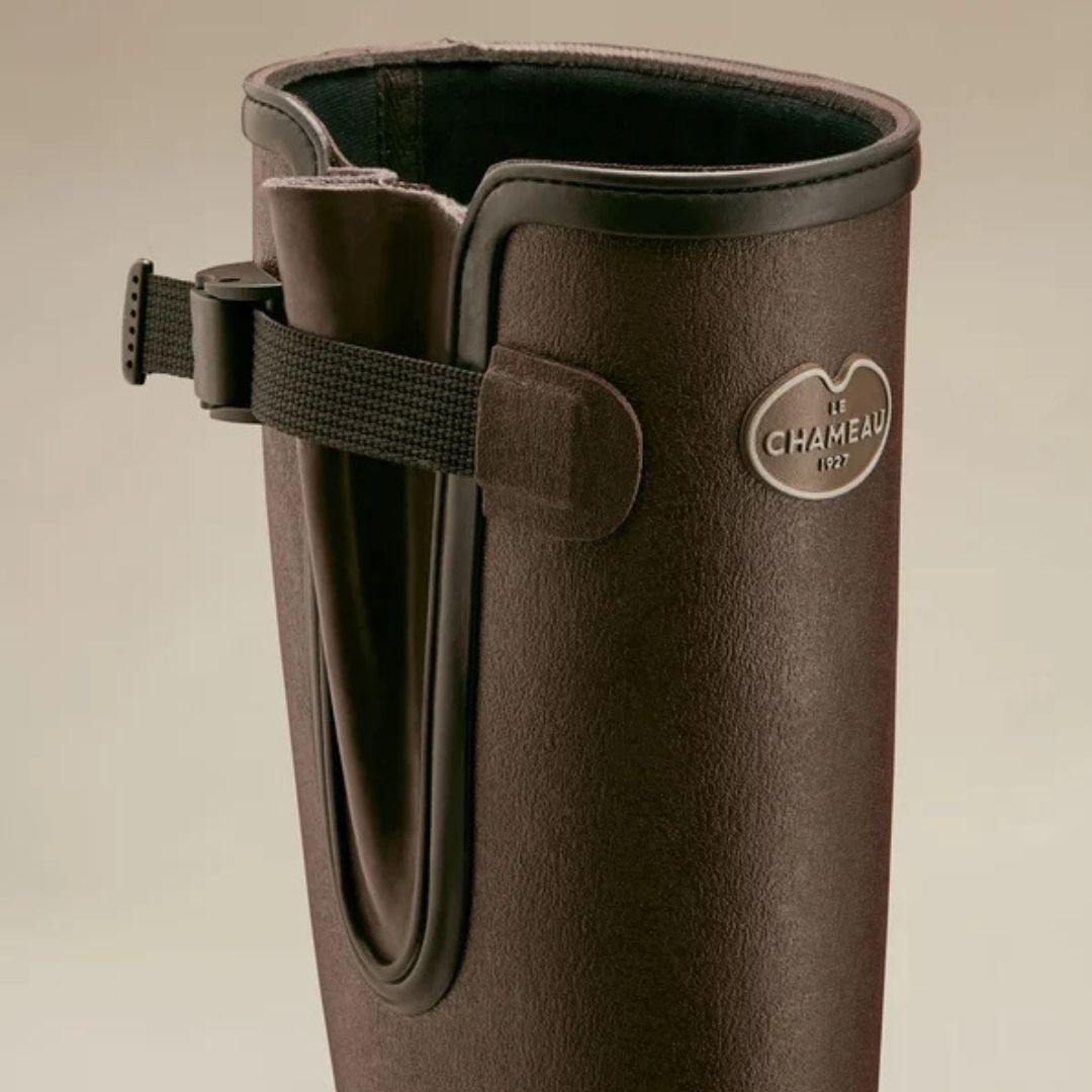 Le Chameau Women's Vierzonord Neoprene Lined Wellington Boot in Marron Fonce