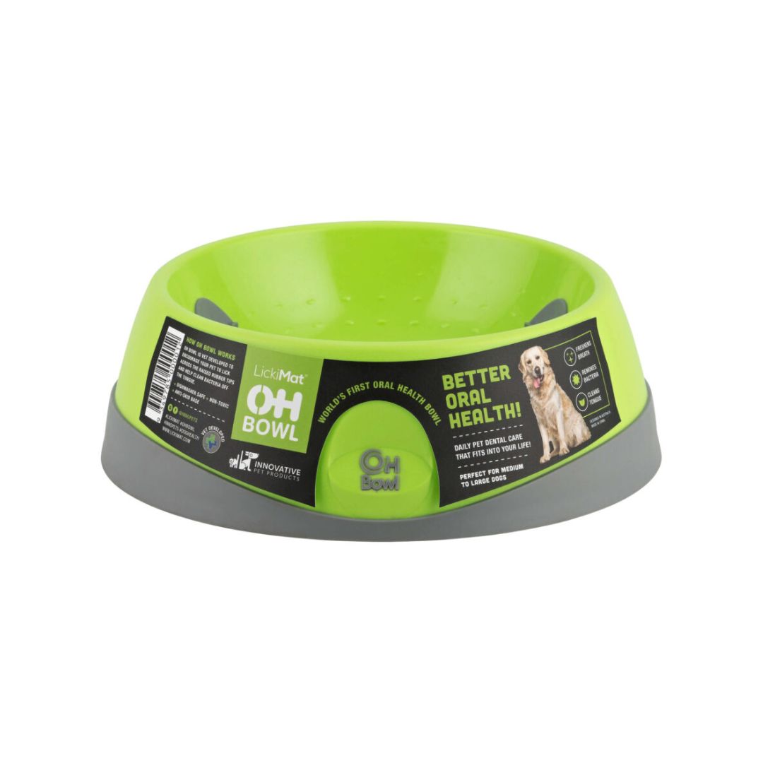 LickiMat Oh Bowl Medium Dog Bowl in Green