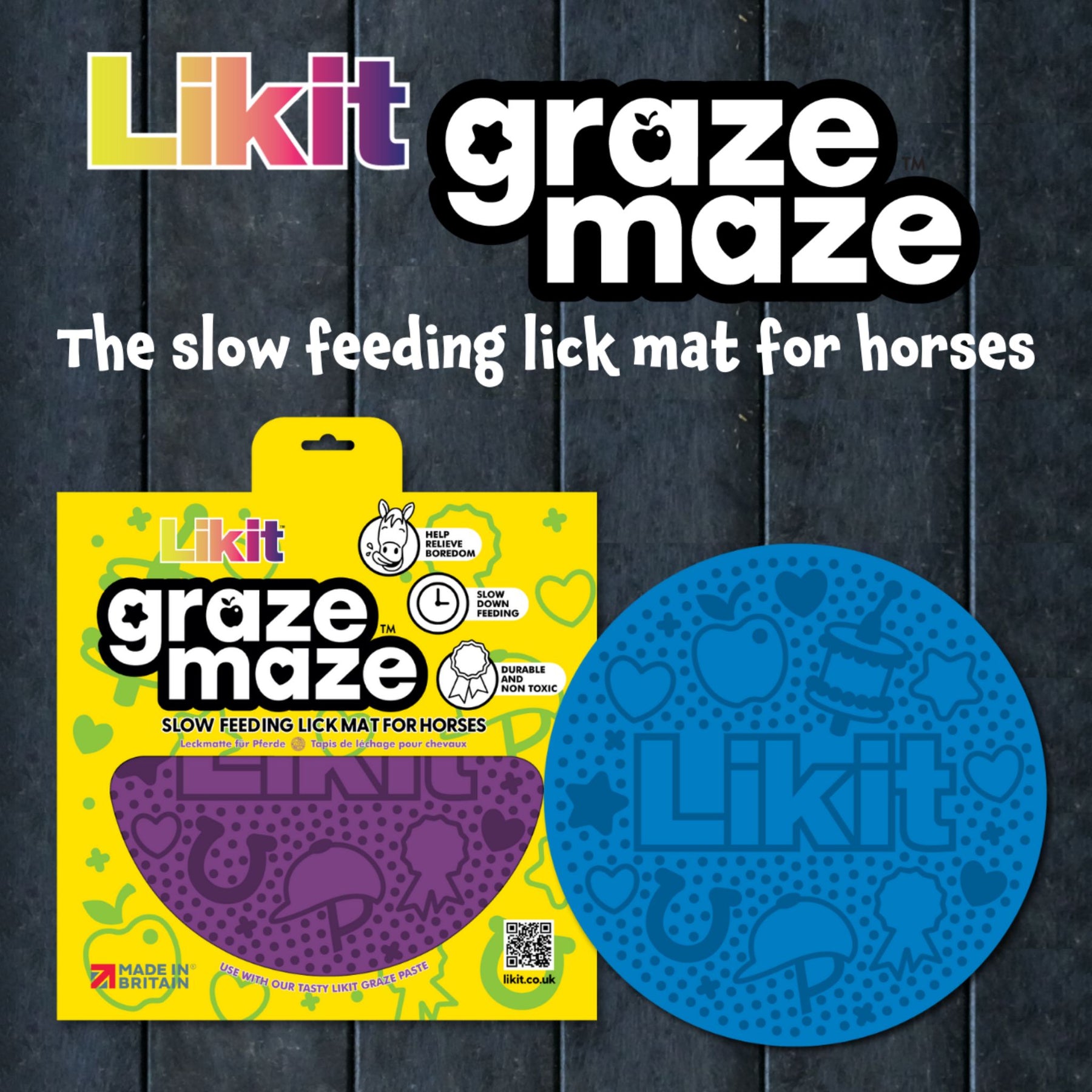 Likit Graze Maze Feeding Lick Mat in Blue