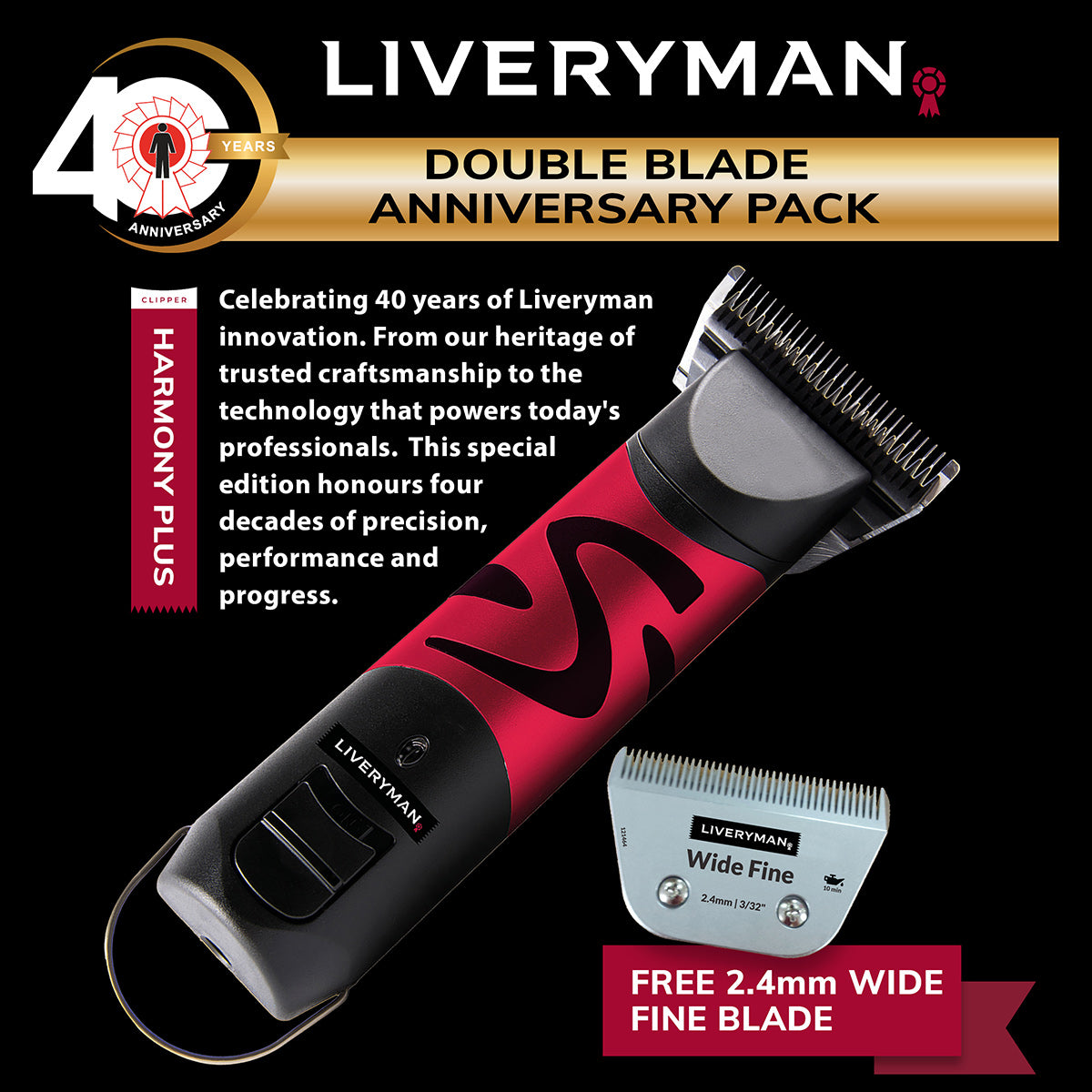 Liveryman Harmony Plus Wide Blade Horse Clipper