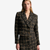 Lola Casademunt Women's Check Perfecto Jacket  in Black & Brown