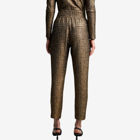 Lola Casademunt Women's Gold-Toned Jogging Trousers in Gold