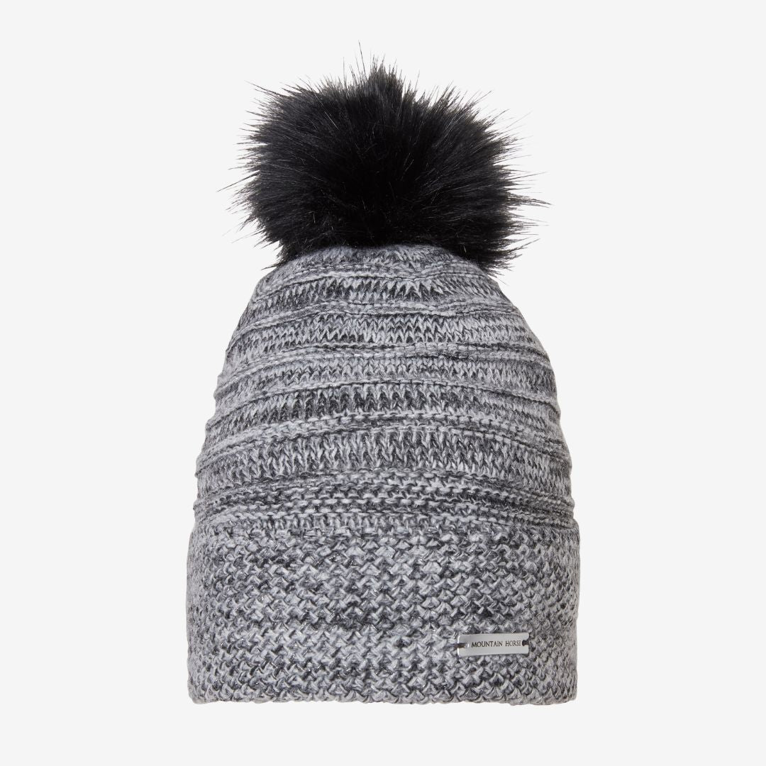 Mountain Horse Silver Star Bobble Hat in Silver Grey