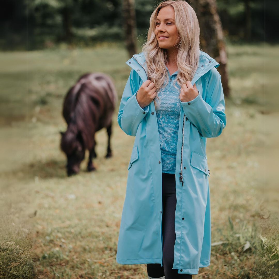 Mountain Horse Women's Mindy Rain Coat in Teal Blue