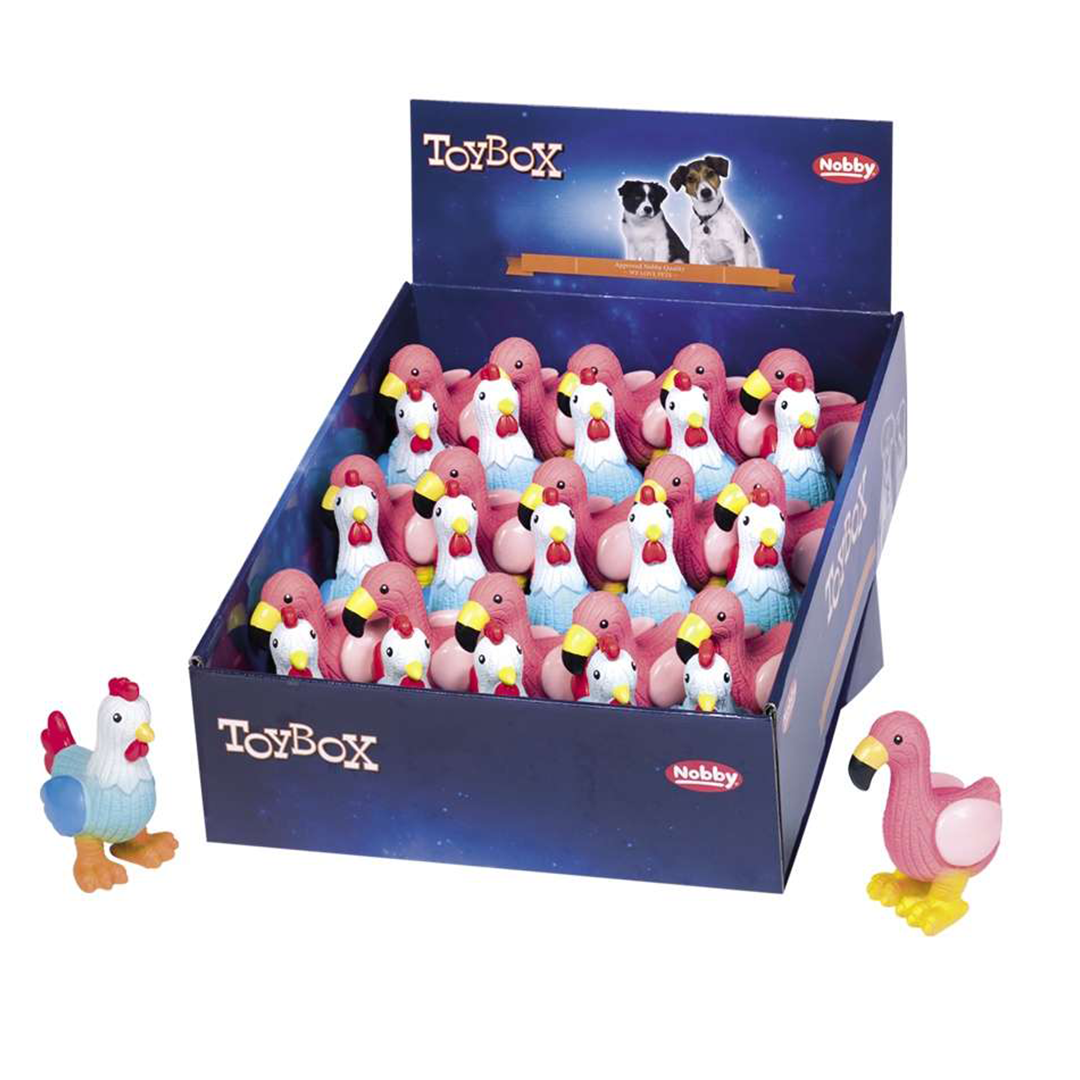 Nobby Latex Flamingos Cockadoodle Mix Toy