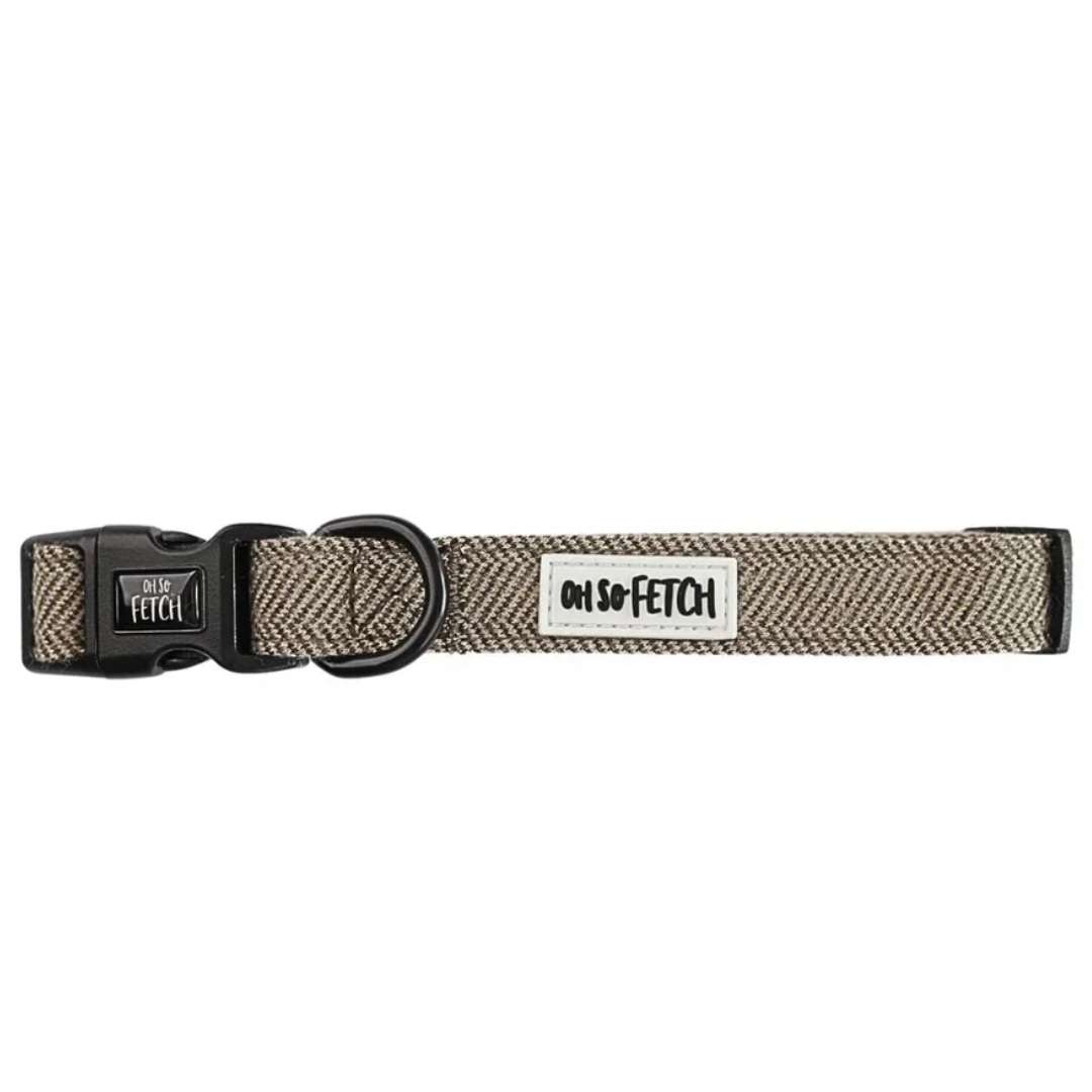Oh So Fetch Dog Collar in Tweed