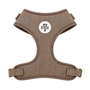 Oh So Fetch Padded Dog Harness in Tweed