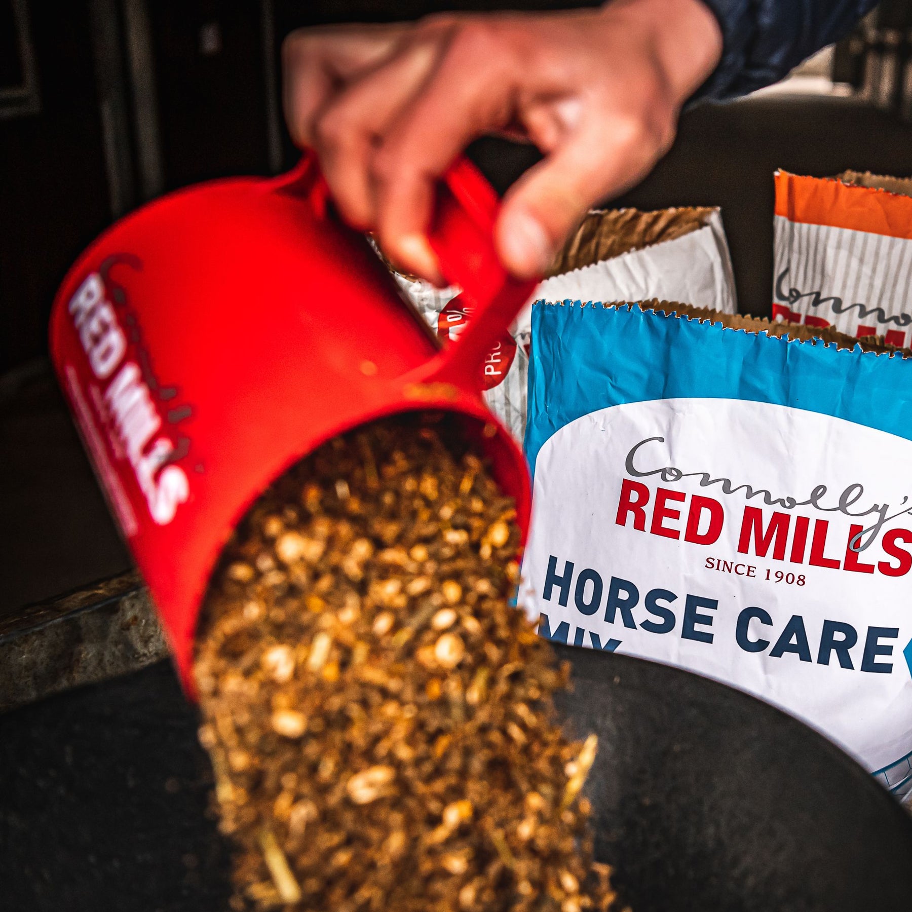 Red Mills Feeding Scoop in Red