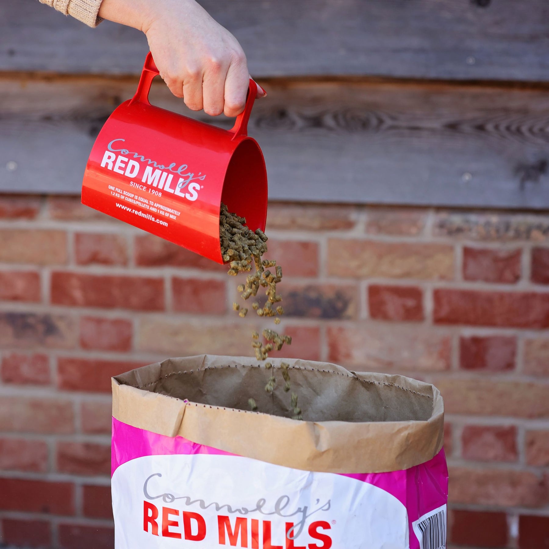 Red Mills Feeding Scoop in Red