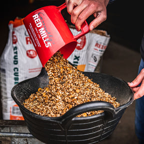 Red Mills Feeding Scoop in Red