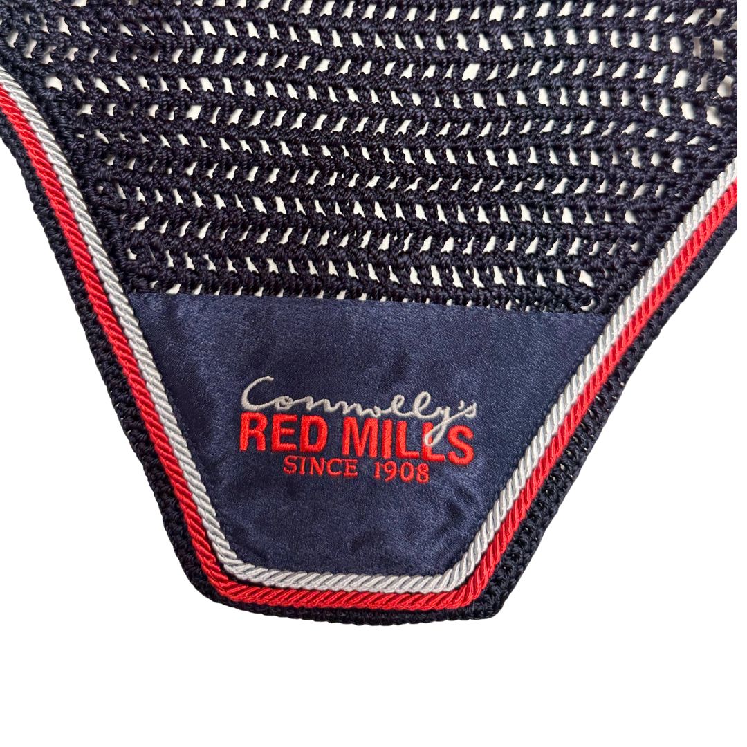 Red Mills Horse Fly Veil in Red
