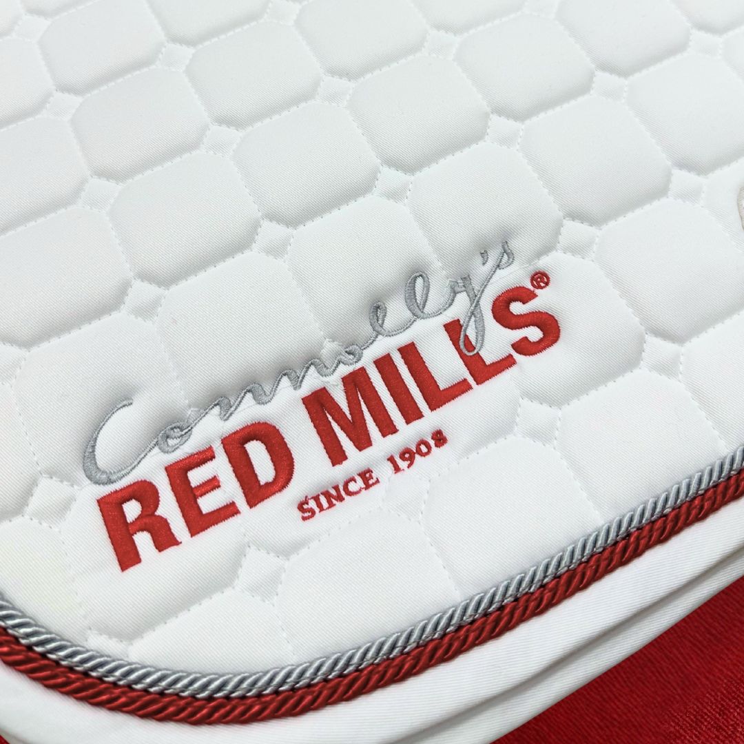 Red Mills Horse Saddle Pad in White