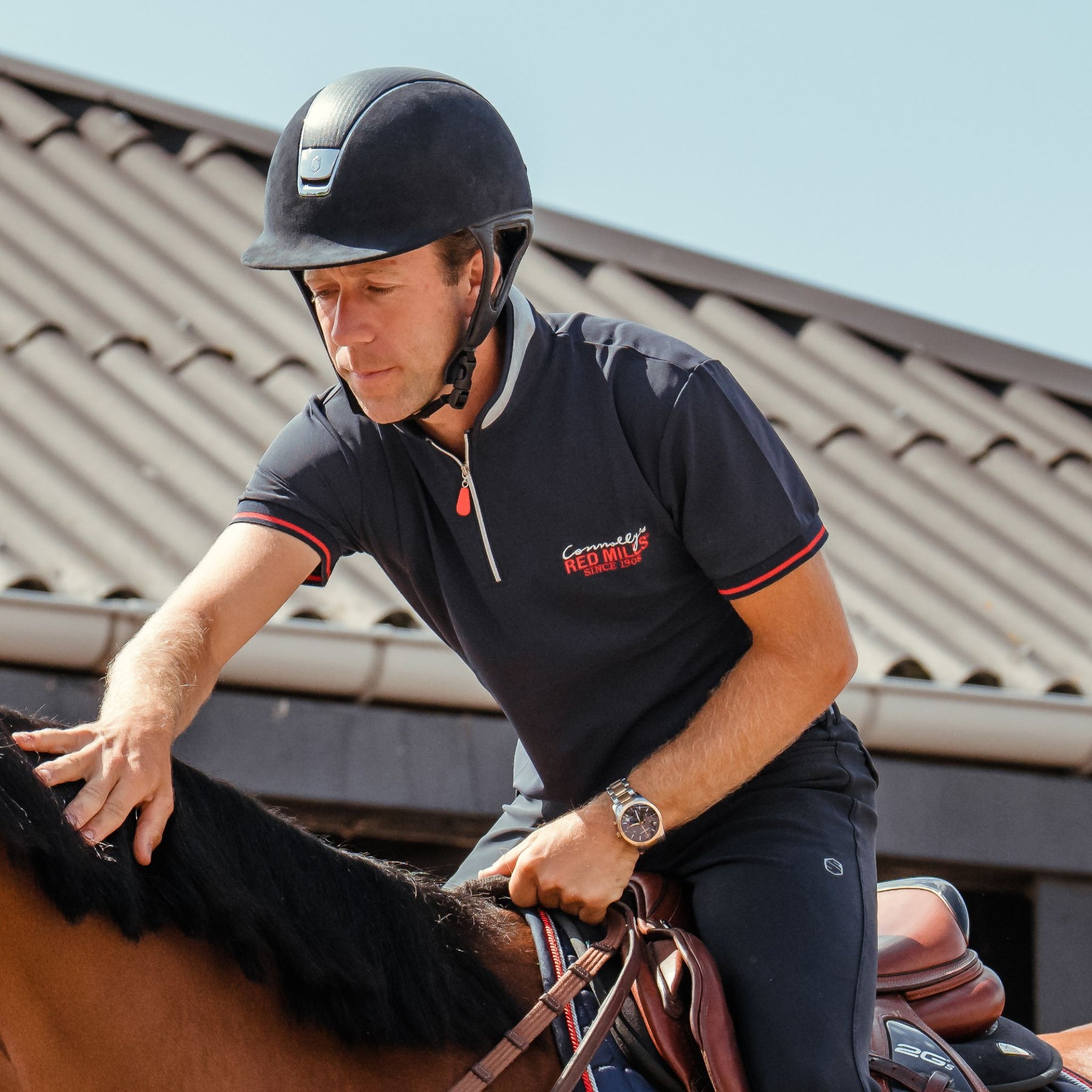 Red Mills Men's Polo Shirt in Navy