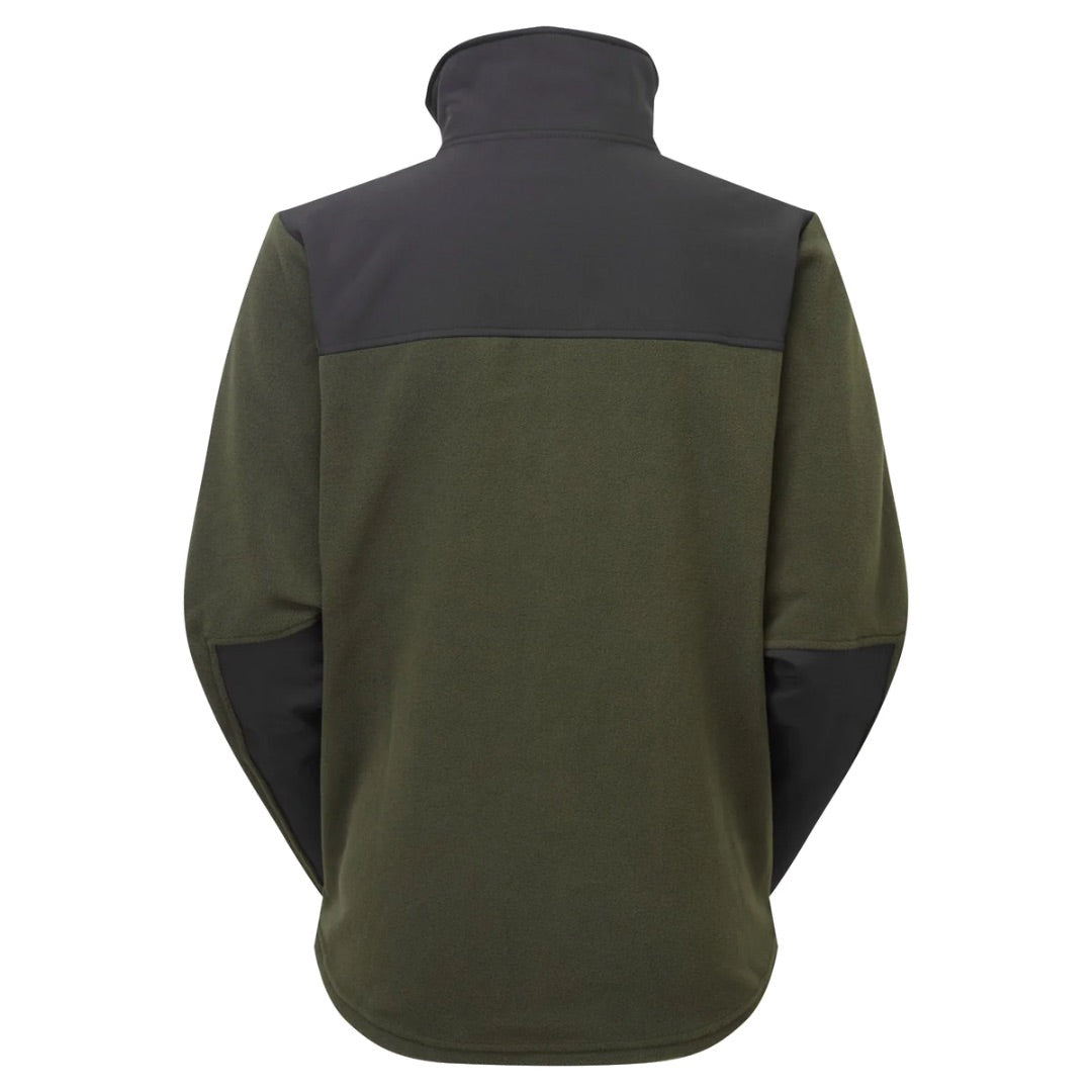Ridgeline Men's Hybrib Fleece Jacket in Olive & Black