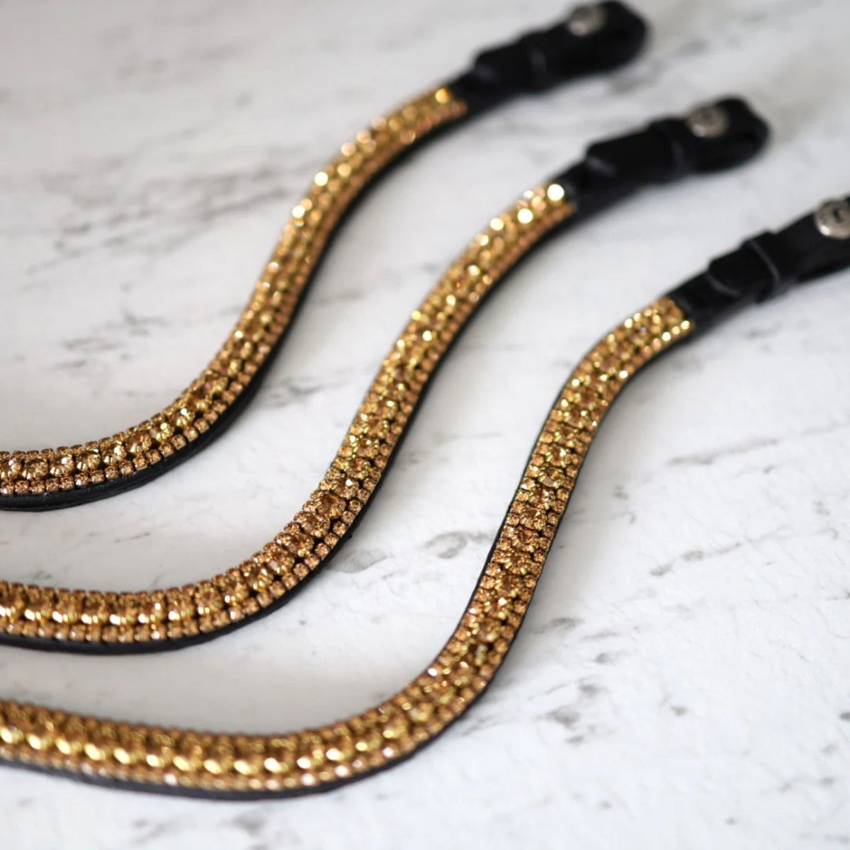 SandStorm Horse Brow Band in Gold Diamante