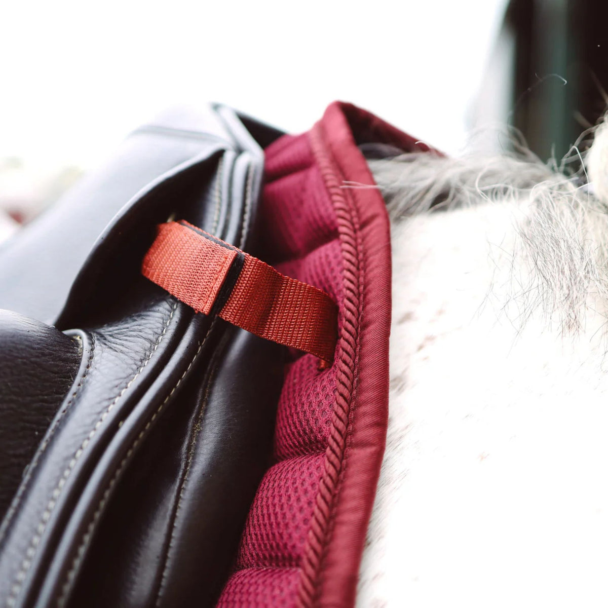 SandStorm Horse MeshAir Close Contact Saddle Pad in Bordeaux