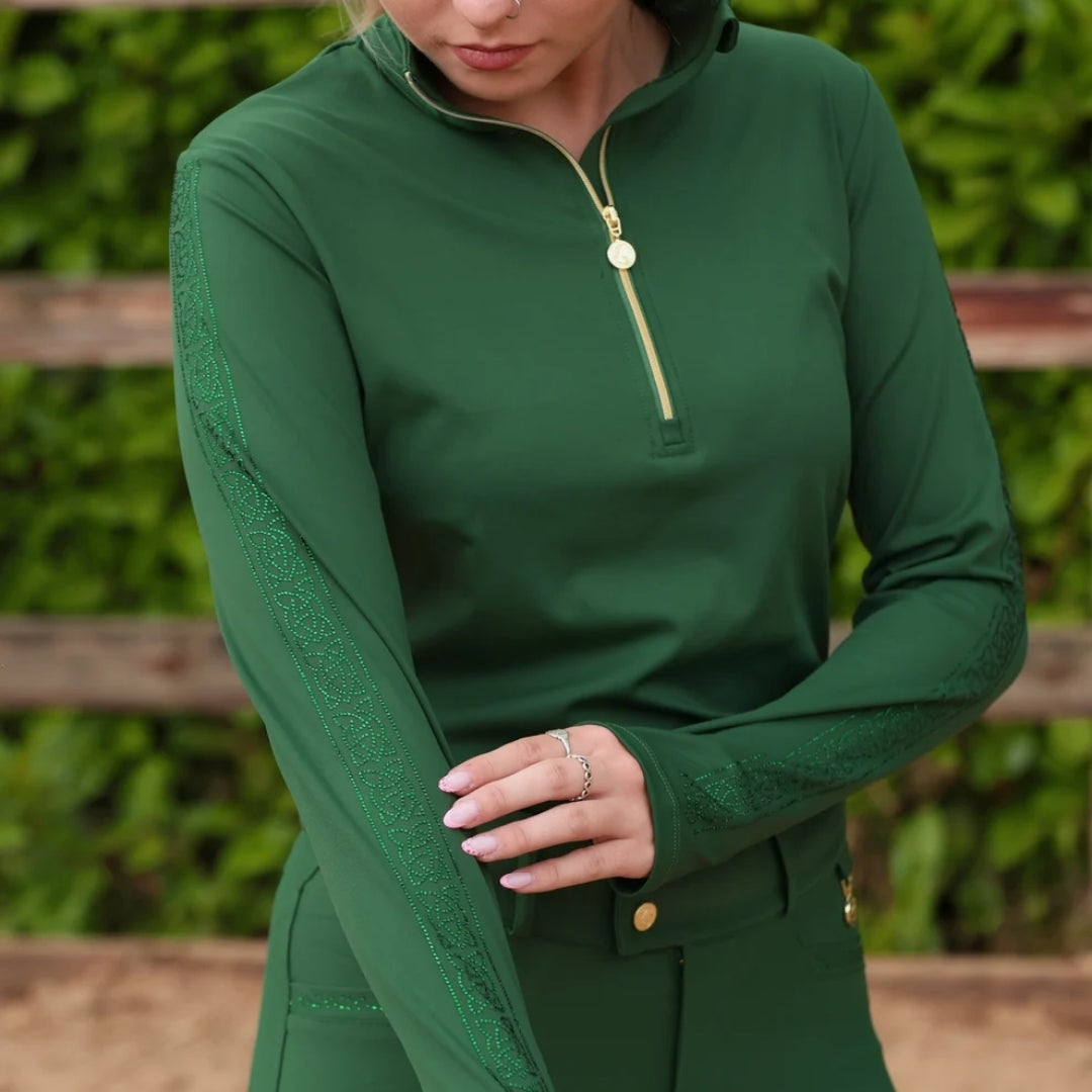 SandStorm Performance Sport Baselayer in Lonrai Emerald