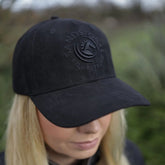 SandStorm Suede Effect Baseball Cap in Black