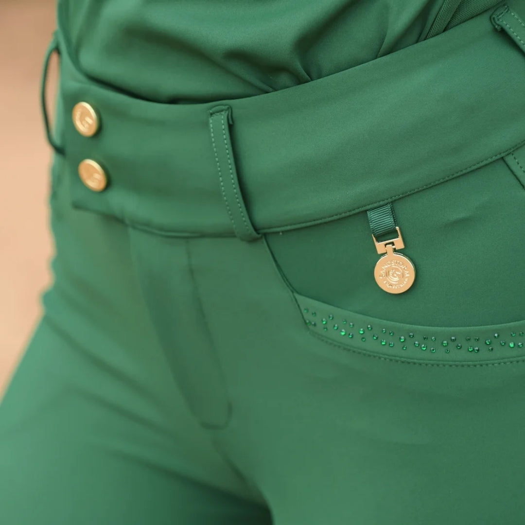 SandStorm Women's Lonrai Hybrid Jodhpurs in Emerald