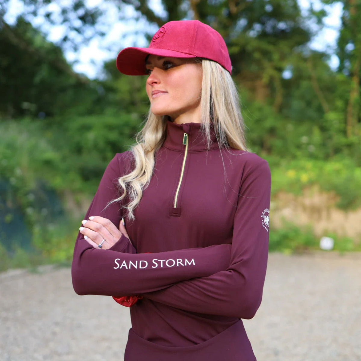 SandStorm Women's Performance Sport Baselayer in Burgundy