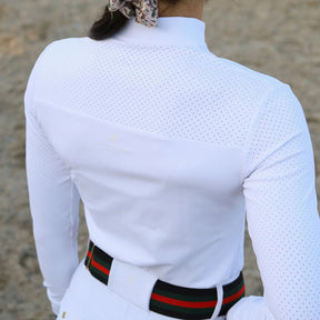 SandStorm Women's Show Riding Shirt in White