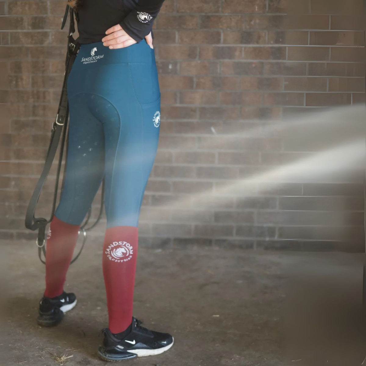 SandStorm Women's Show Riding Socks in Burgundy