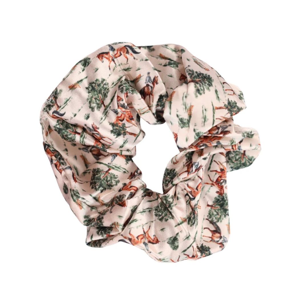 SandStorm Horse & Hound Scrunchie in Beige