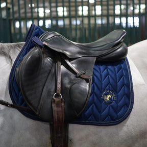 SandStorm Horse Velvet Saddle Pad in Sapphire