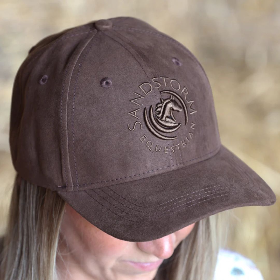 SandStorm Suede Effect Baseball Cap in Chocolate